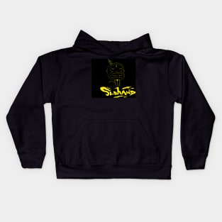 Third Eye Monkey (black and yellow) Kids Hoodie